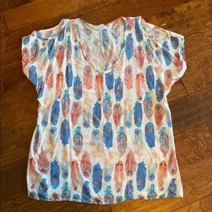 Peekaboo shoulder top